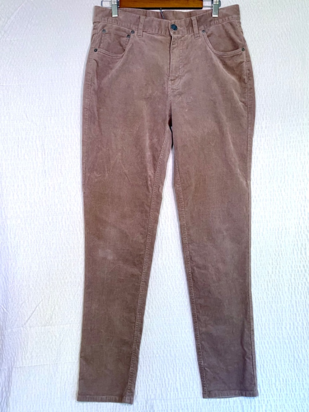 Vuori Men's Optimist 5 Pocket Cord Pant Taupe Brown Slim Straight US 32 Waist
